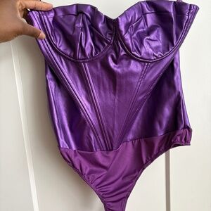 Faux Leather Corset Top